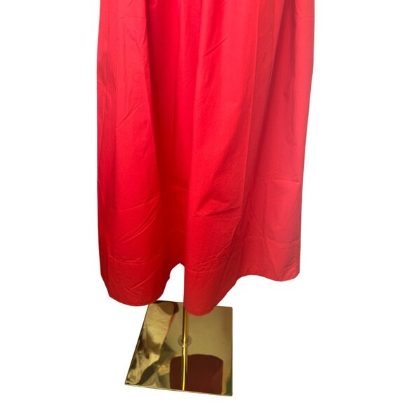 NWT Small Aster The Label  Red Smocked Midi Dress With Adjustable Straps - Picture 16 of 16